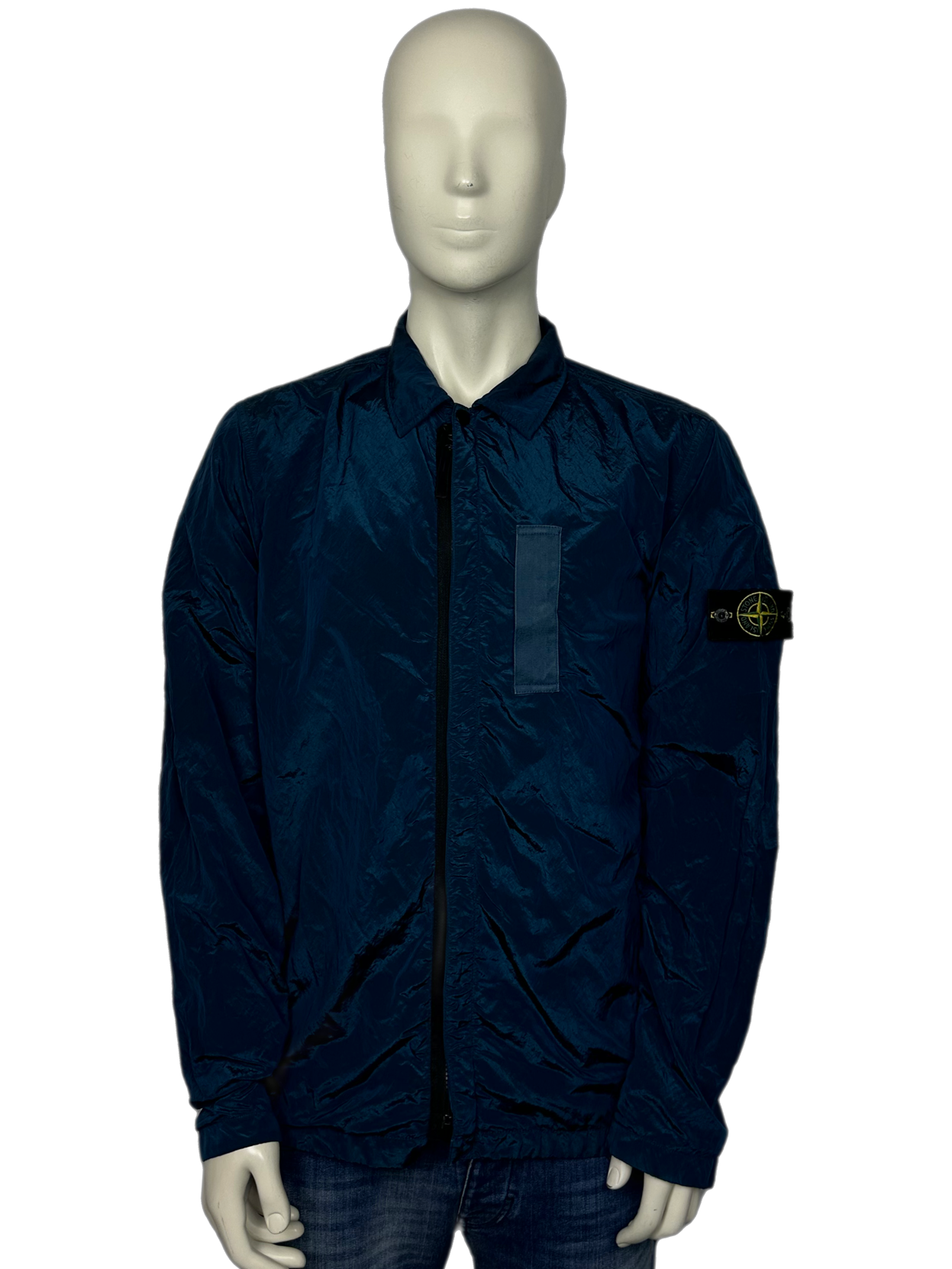 Stone island nylon sales metal overshirt blue