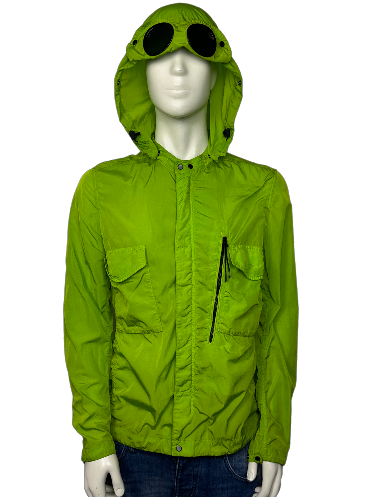 CP Company Green Chrome Goggle Jacket Size Large L