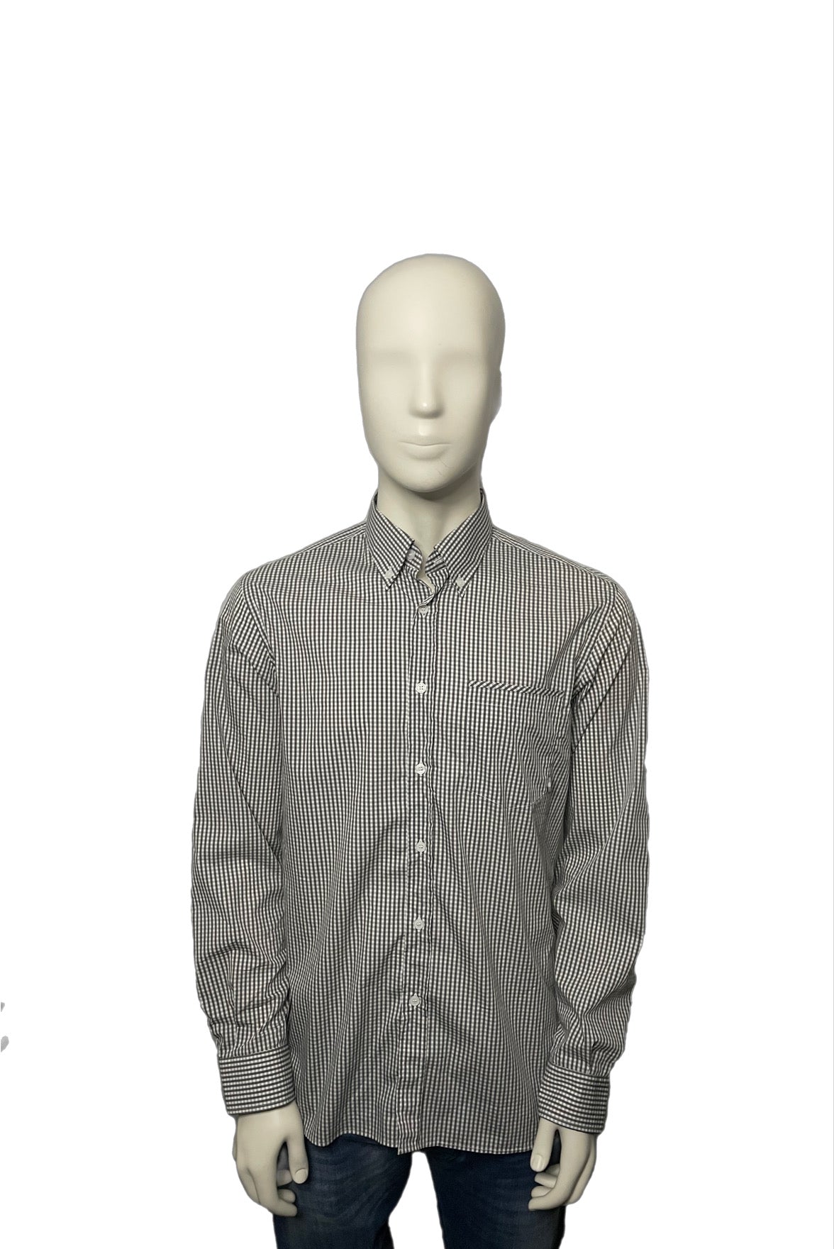 Aquascutum Mini Grey Check Shirt Size Medium M CA Clothing20