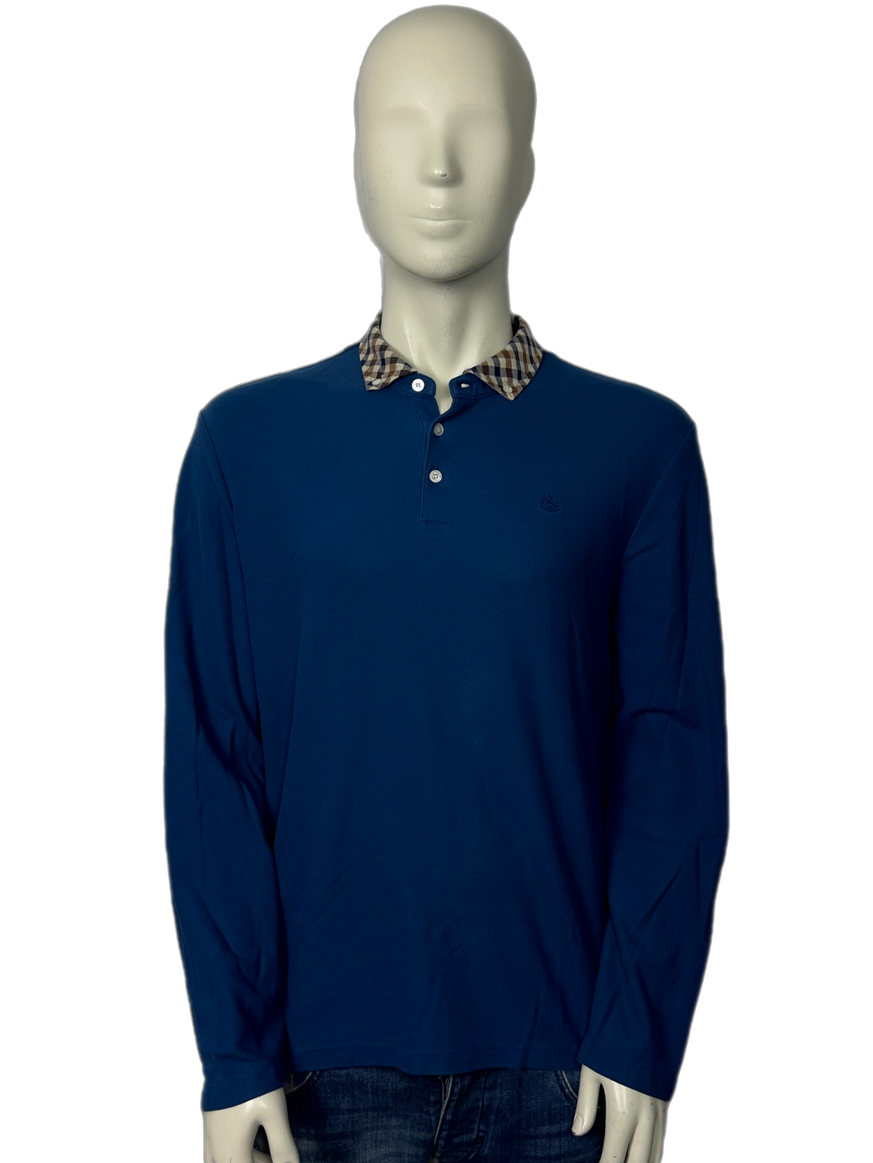 Aquascutum Blue Polo Shirt Size (XL)