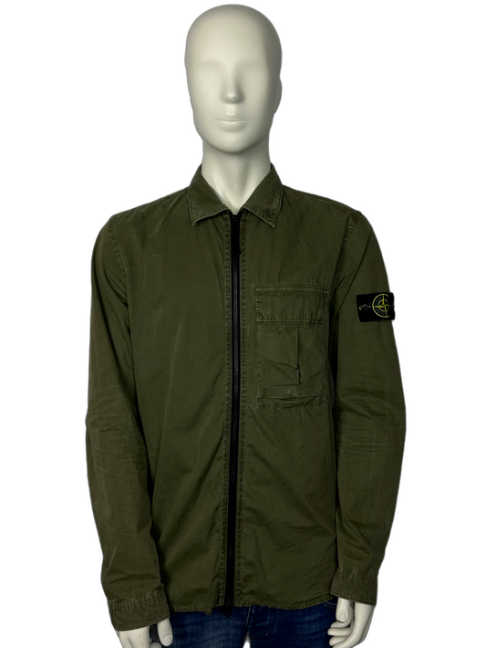 Stone Island Khaki Overshirt Size Large (L)