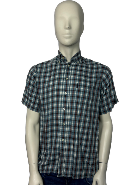 Aquascutum Blue Check Shirt Size (S)