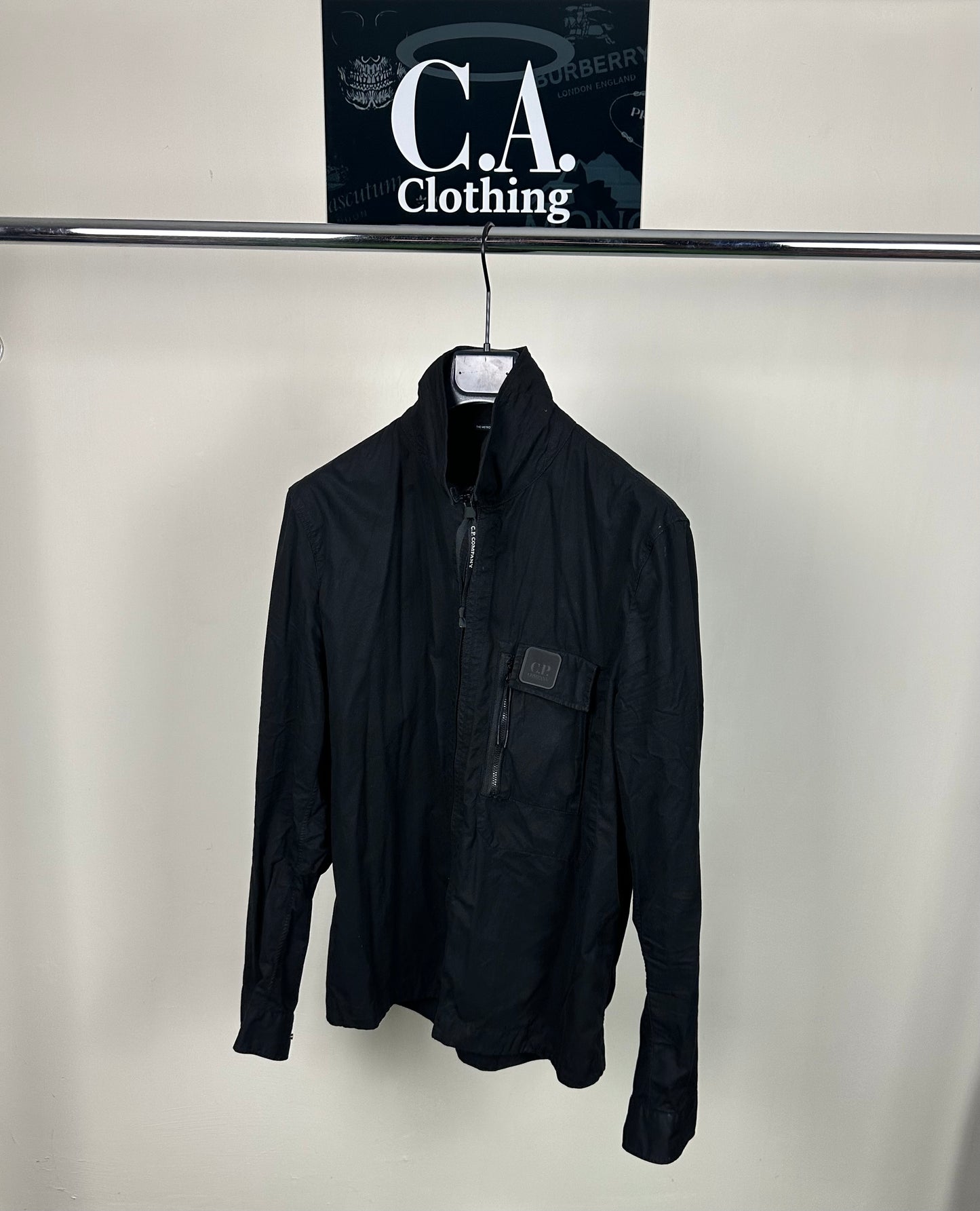 CP Company Black Metropolis Zip Overshirt Size (L)