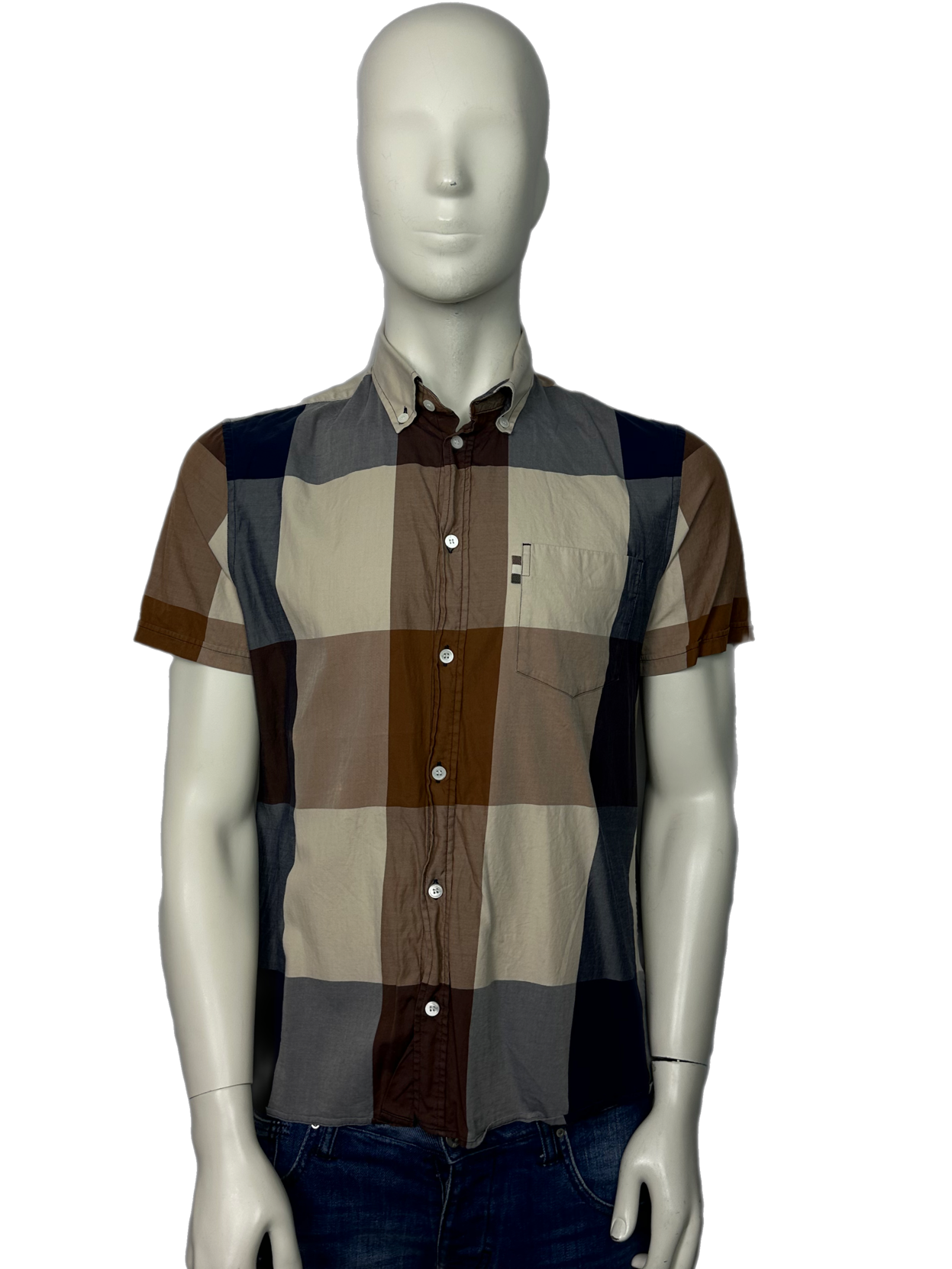 Aquascutum Big Check Shirt Size (L)