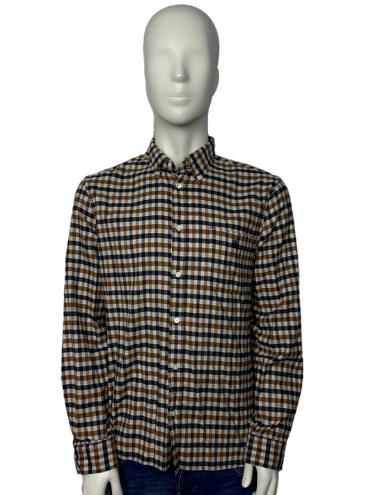 Aquascutum Full Check Flannel Shirt Size (XL)