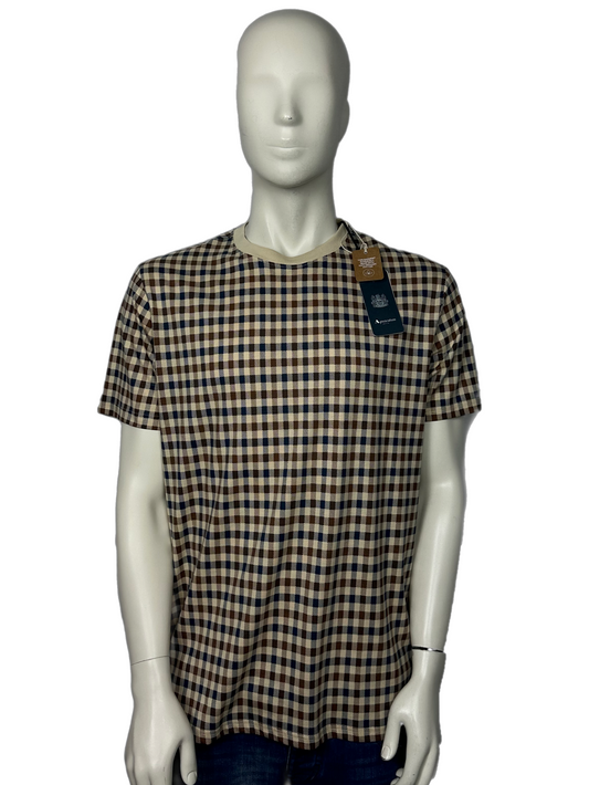 BNWTs Aquascutum Check T-shirt Shirt Size (XL)