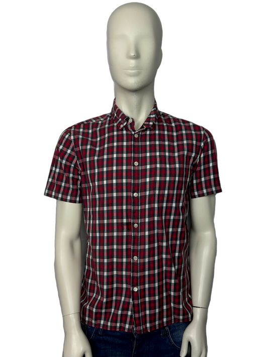 Aquascutum Light Red Check Shirt Size (M)