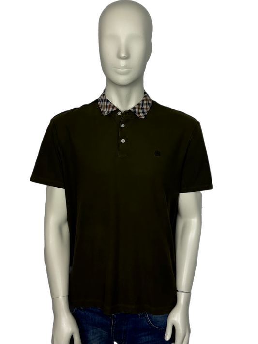 Aquascutum Khaki Polo Shirt Size (M)