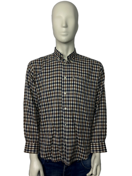 Aquascutum Full Check Shirt Size Medium (M)