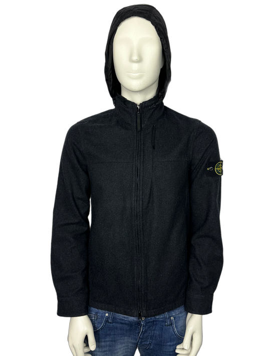 Stone Island Zipped Wool Overshirt Size Medium (M)