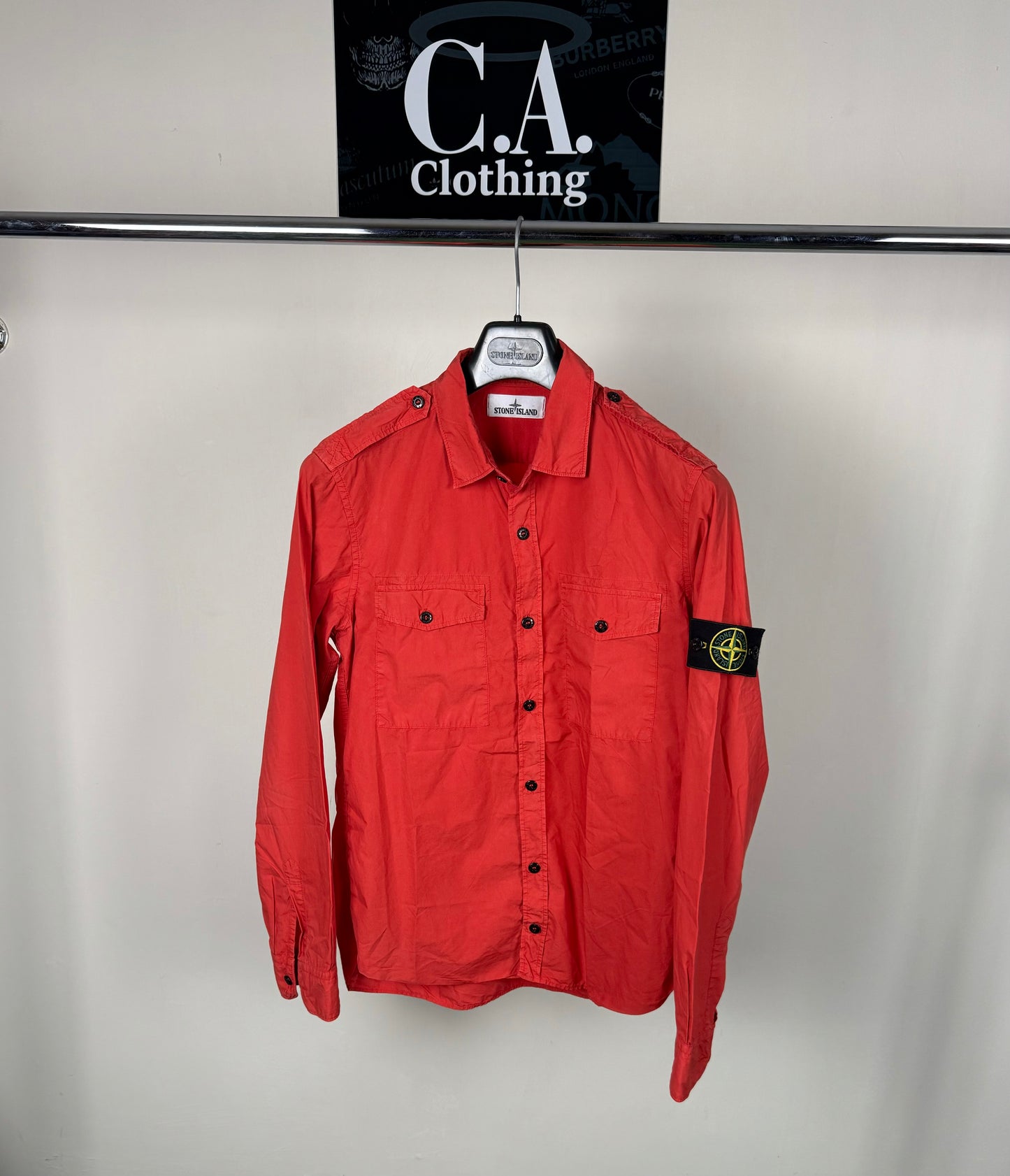 Stone Island Button Overshirt Size (L)