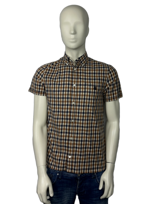 Aquascutum Short Sleeved Full Check Shirt Size (S)