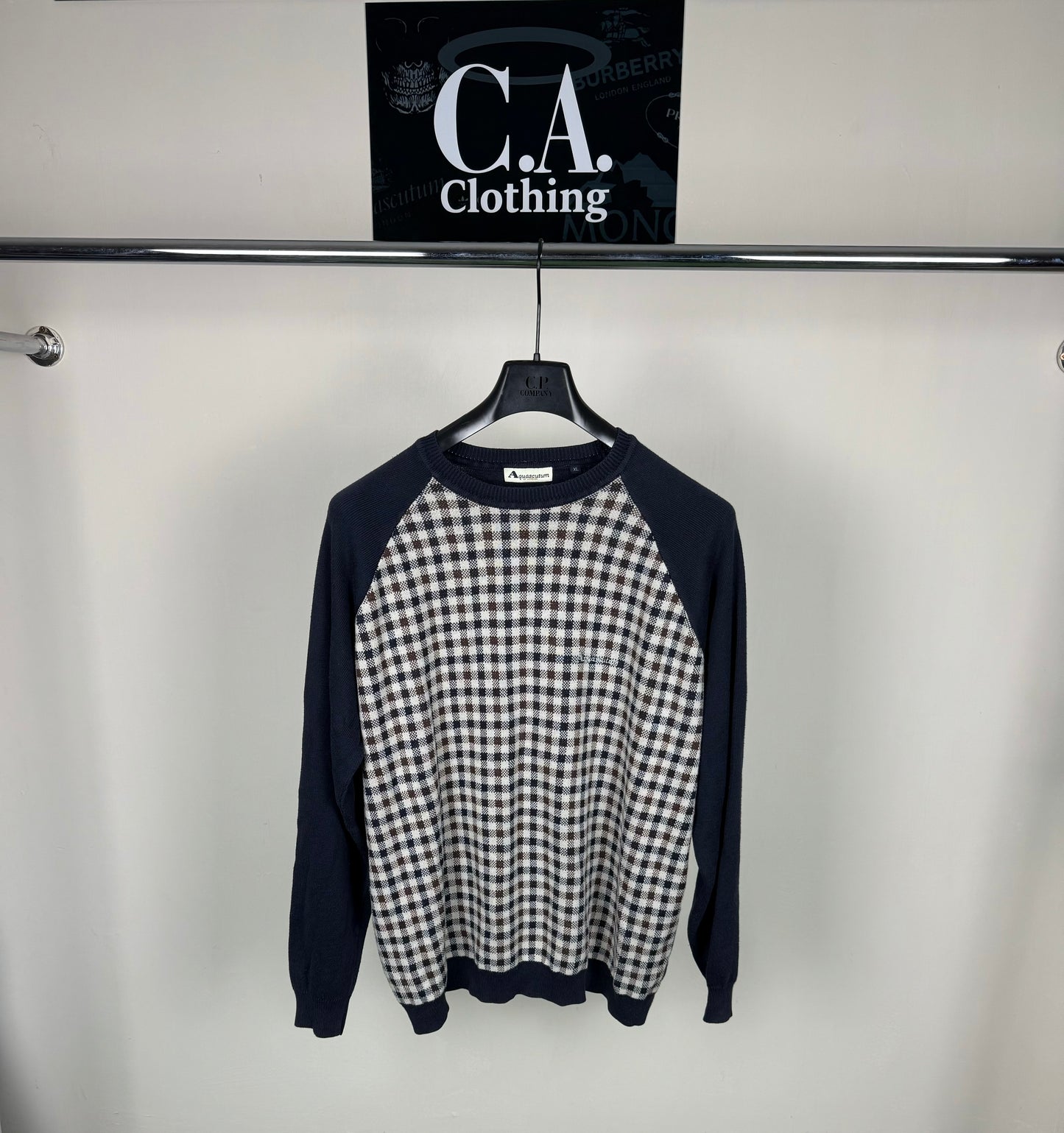 Aquascutum Front Check Jumper (XL)