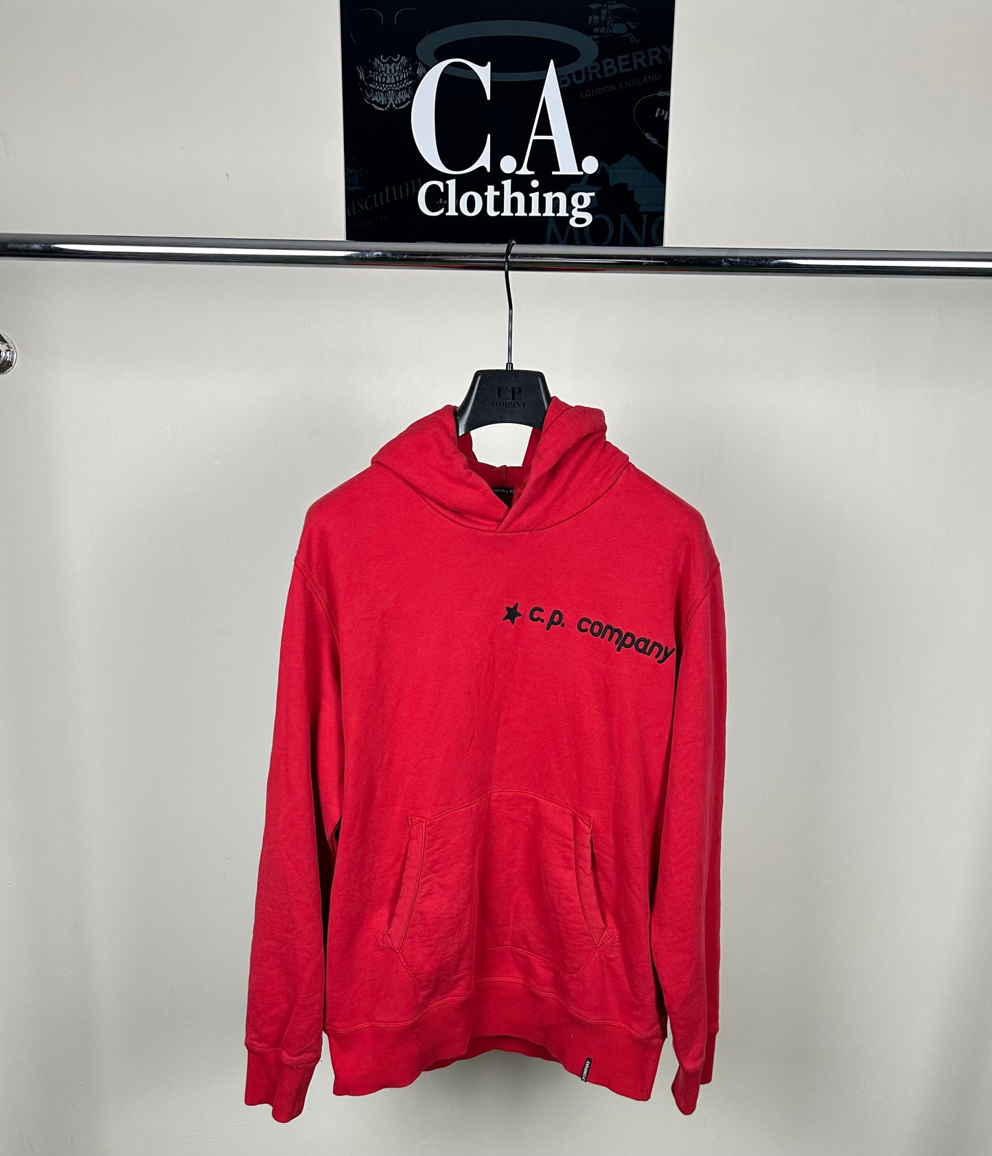 CP Company Red Comics and Cars Hoodie Size Large (L)