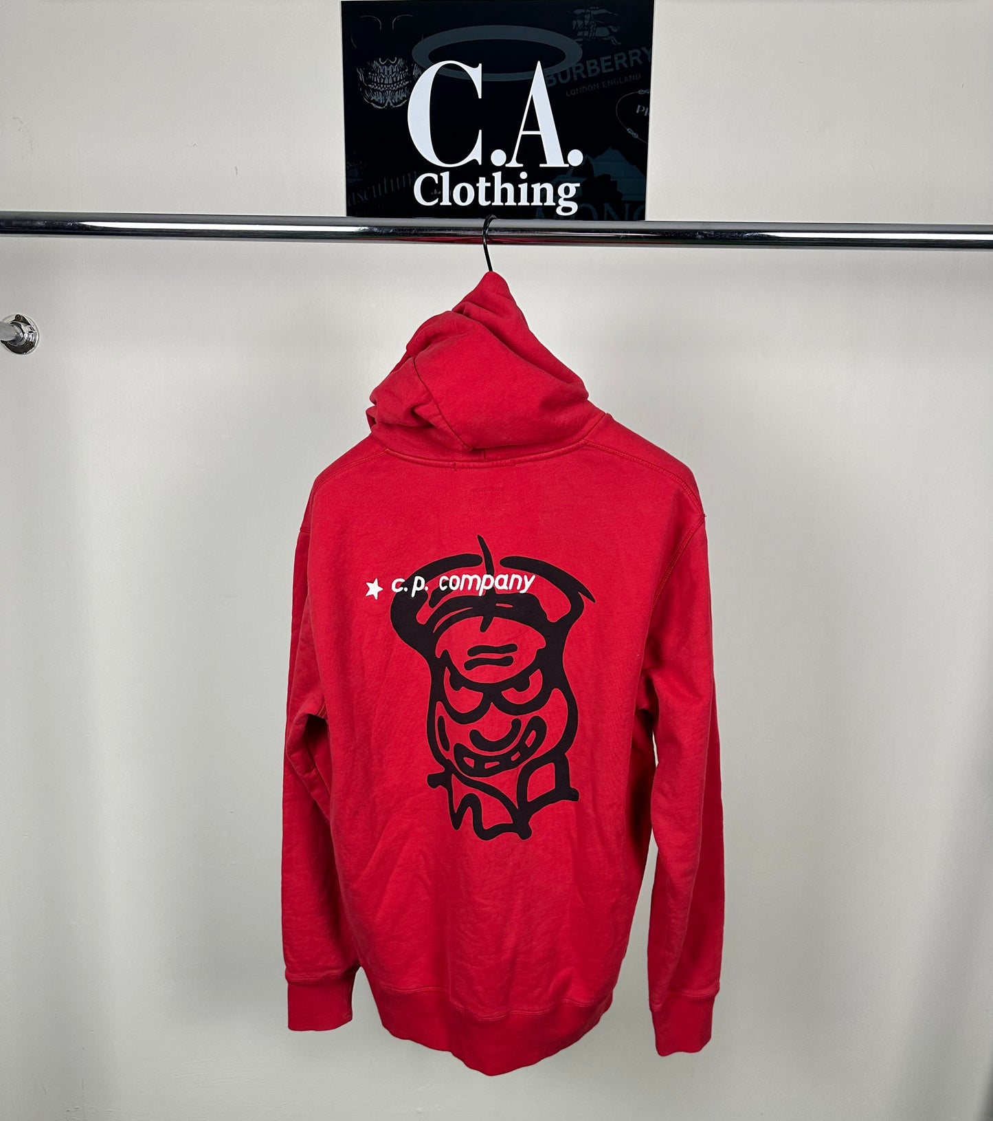 CP Company Red Comics and Cars Hoodie Size Large (L)