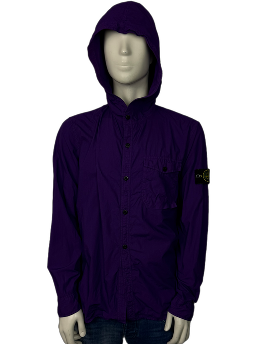 Stone Island Button Hooded Overshirt Size (2XL) Fits (XL)