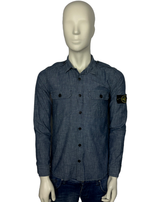 Stone Island Button Overshirt Size (L)