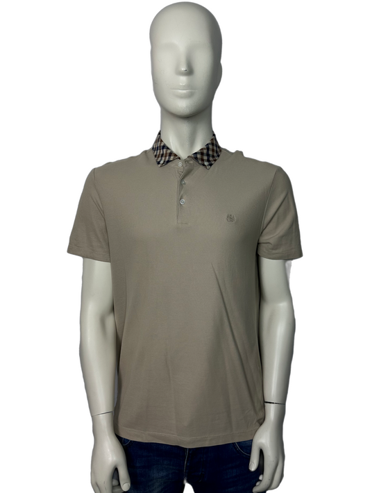 Aquascutum Beige Polo Shirt Size (L)