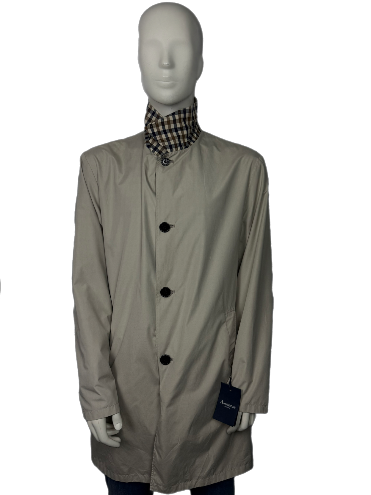 BNWTs Aquascutum Full Check Reversible Trench Coat Size (XL)