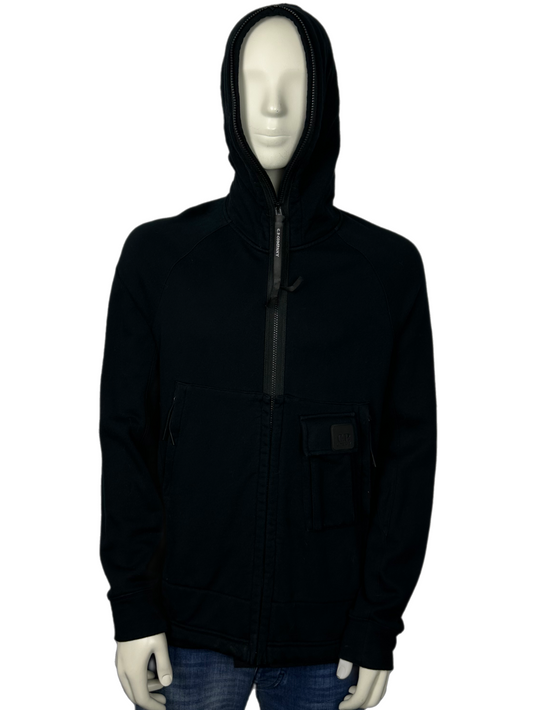 CP Company Black Metropolis Zip Hoodie Size Large (L)