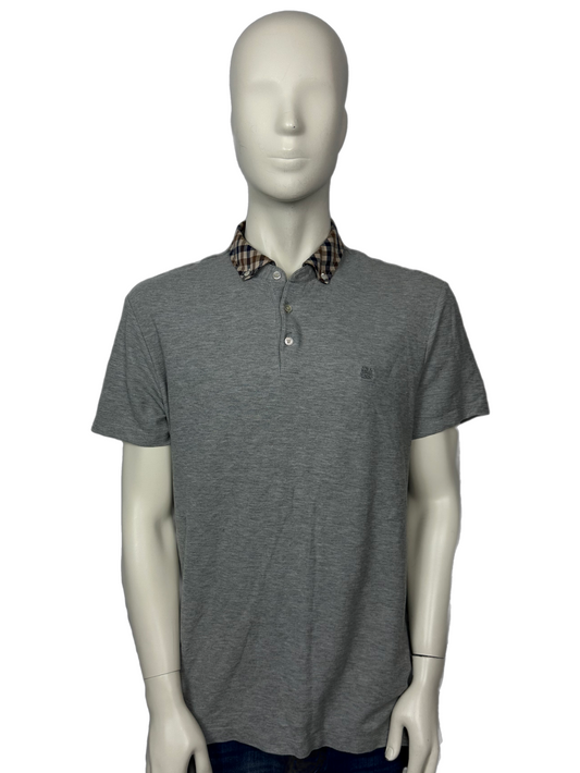 Aquascutum Grey Polo Shirt Size (2XL)