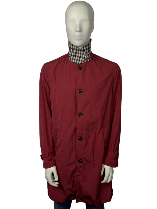 Aquascutum Checked Collar Trench Coat Size (L)