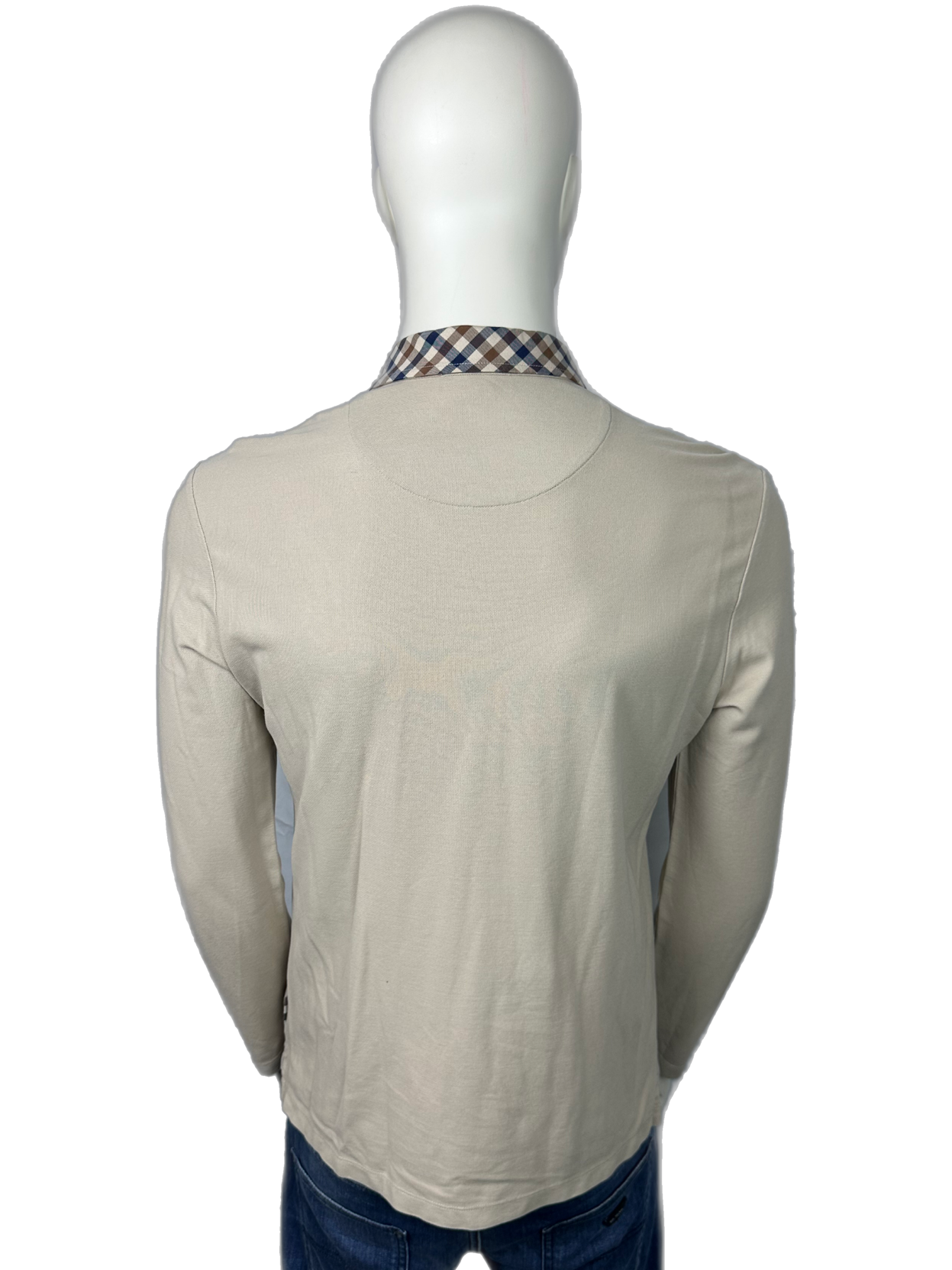 Aquascutum Beige Polo Shirt Size (S)