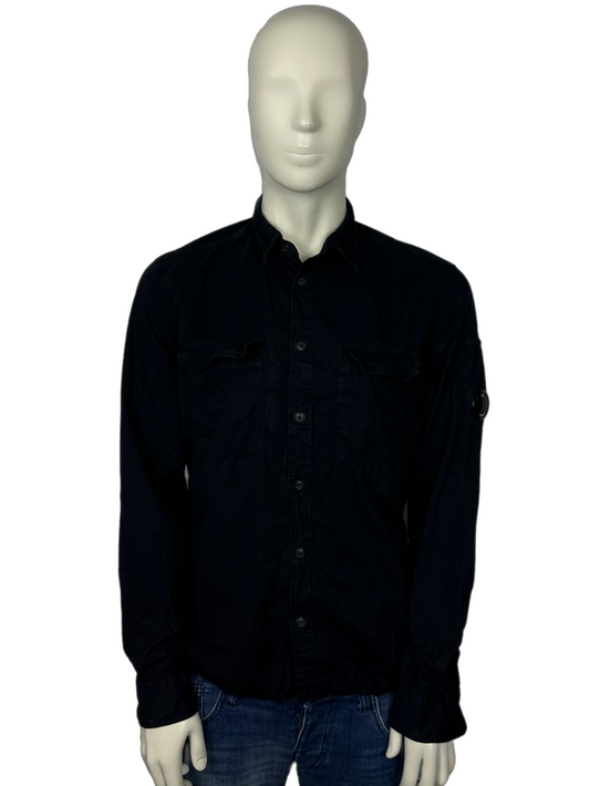 CP Company Navy Button Lens Overshirt Large (L)