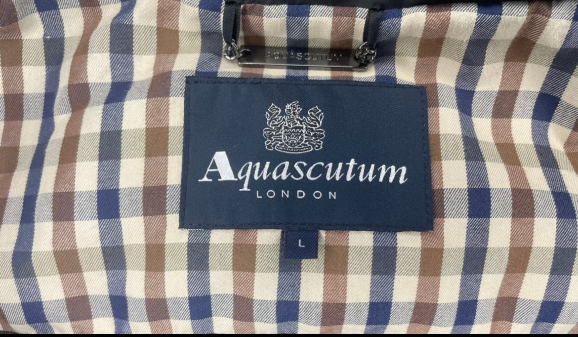 Aquascutum Black Down Coat Size Large L