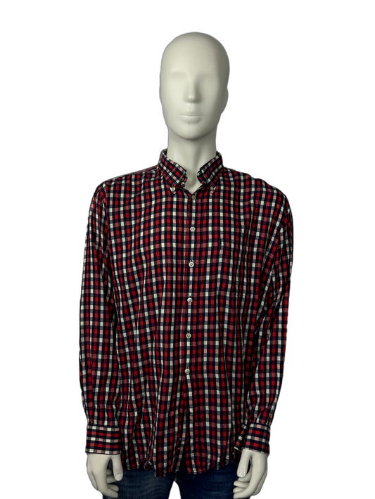 Aquascutum Red Check Shirt Size (2XL)