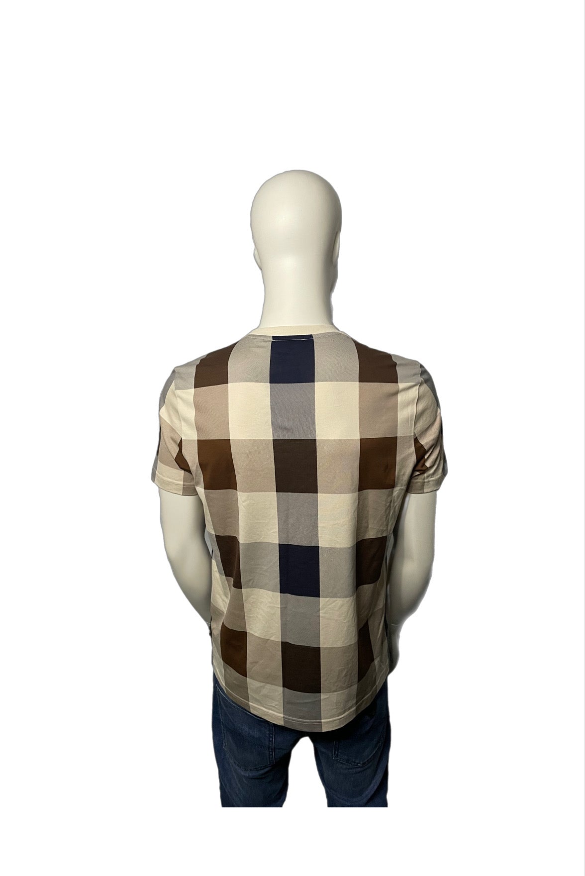 Aquascutum Large Check T-Shirt Size Medium (M)