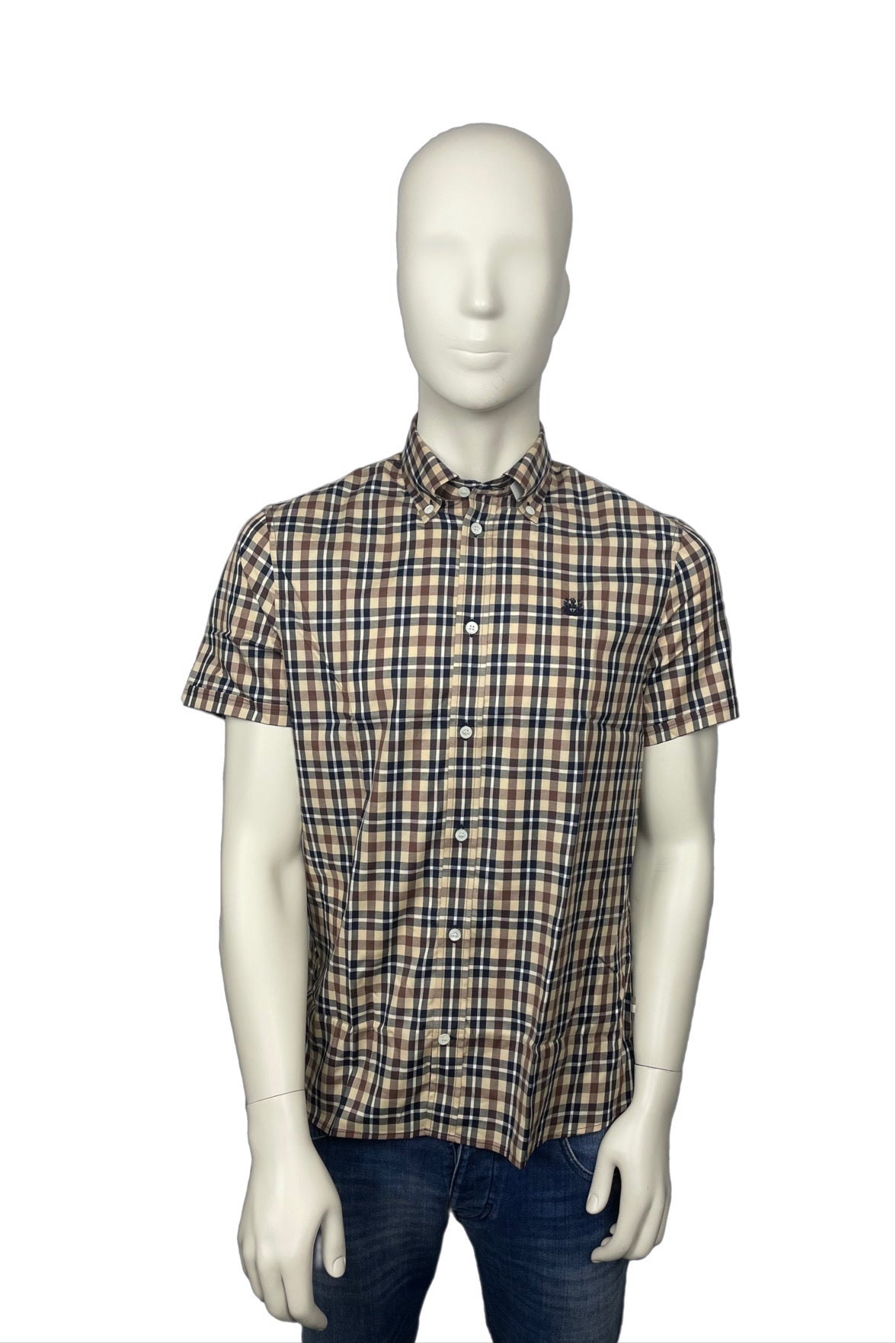 BNWTs Aquascutum Full Check Shirt Size Medium (M)