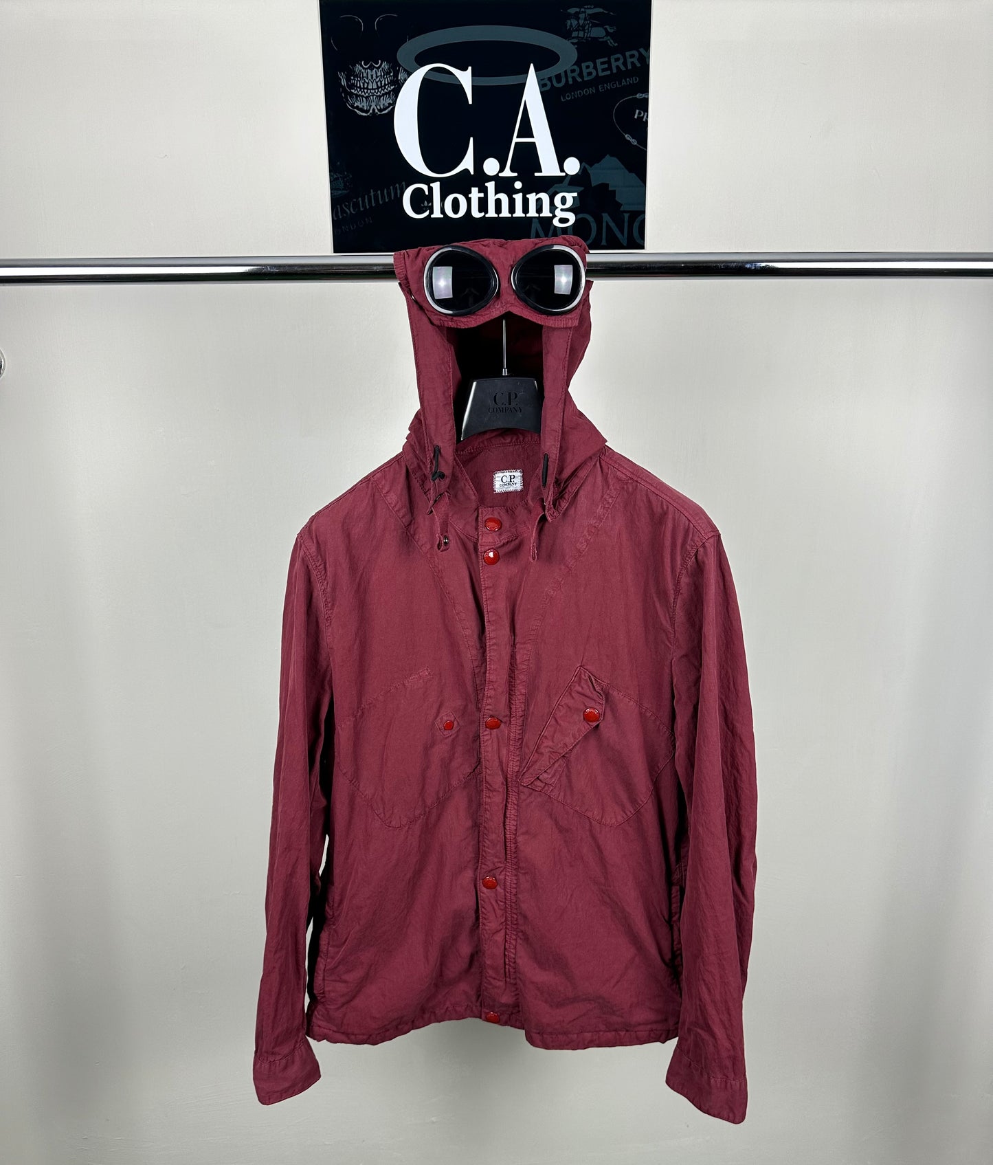 CP Company Red 50 Fili Goggle Overshirt size (XL)