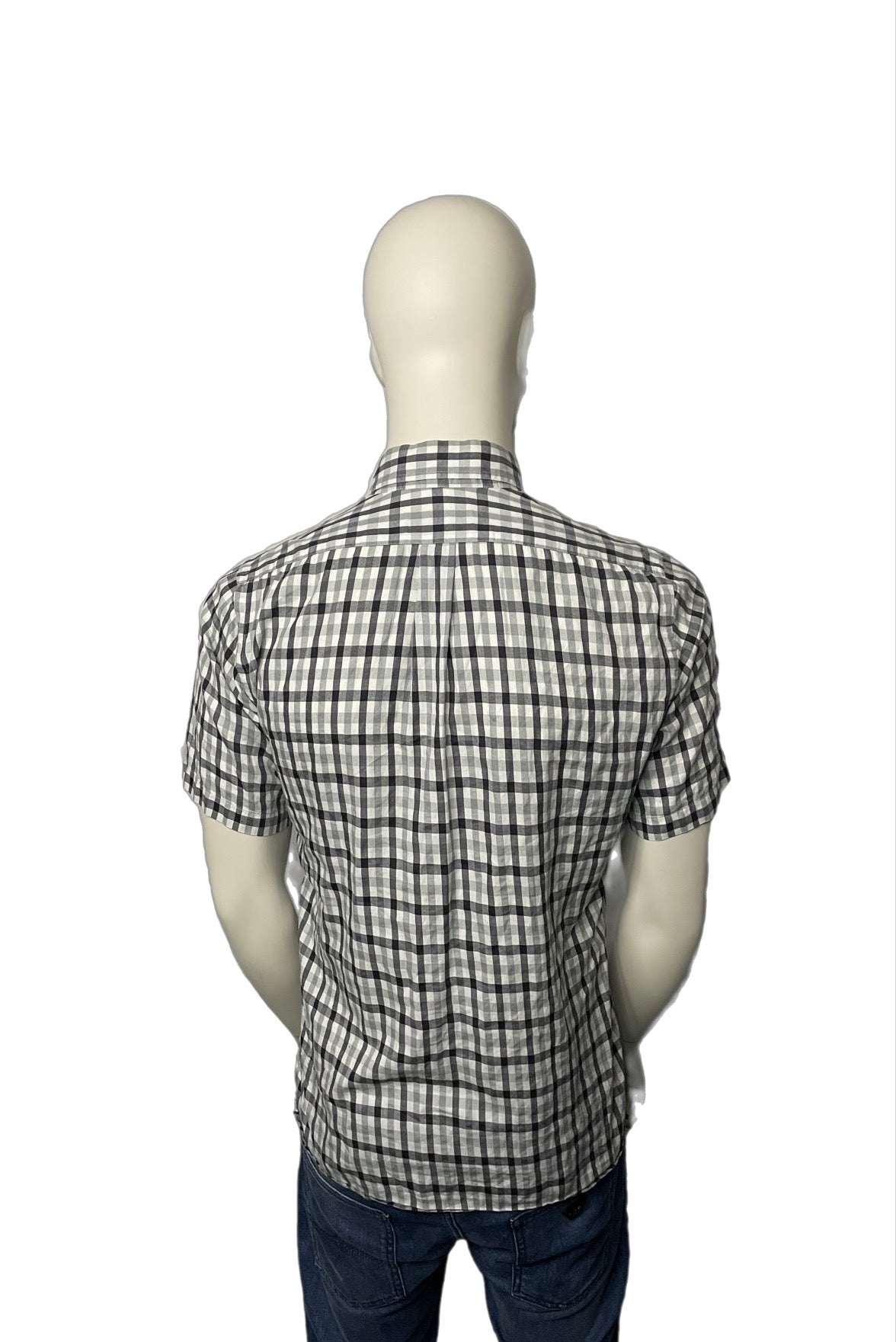 Aquascutum Short Sleeved Full Check Shirt Size Small S