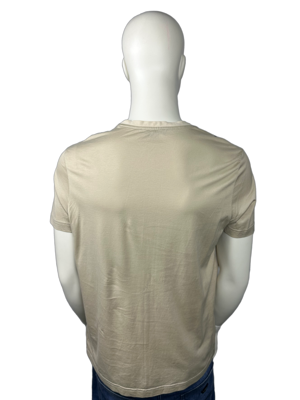 Aquascutum Front Check Beige T-shirt Shirt Size (L)