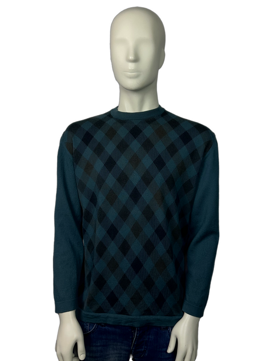 Aquascutum Dark Check Jumper Size (XL)