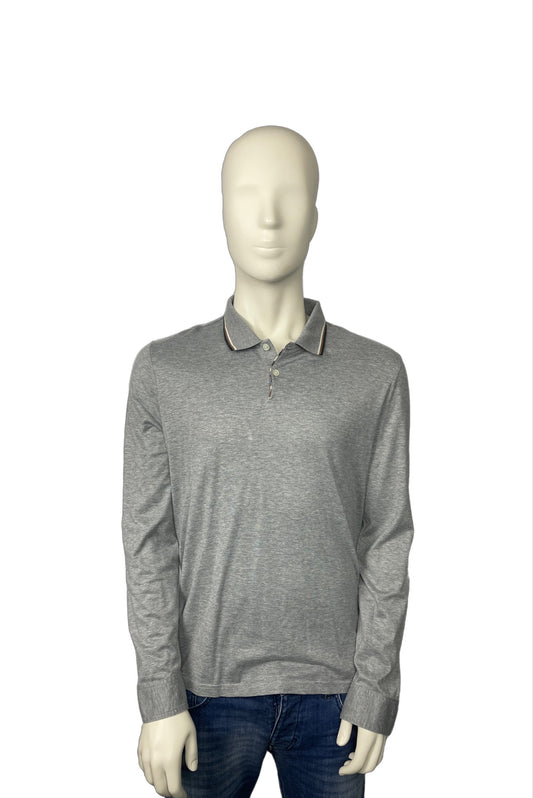 Aquascutum Grey Polo Shirt Size Large (L)